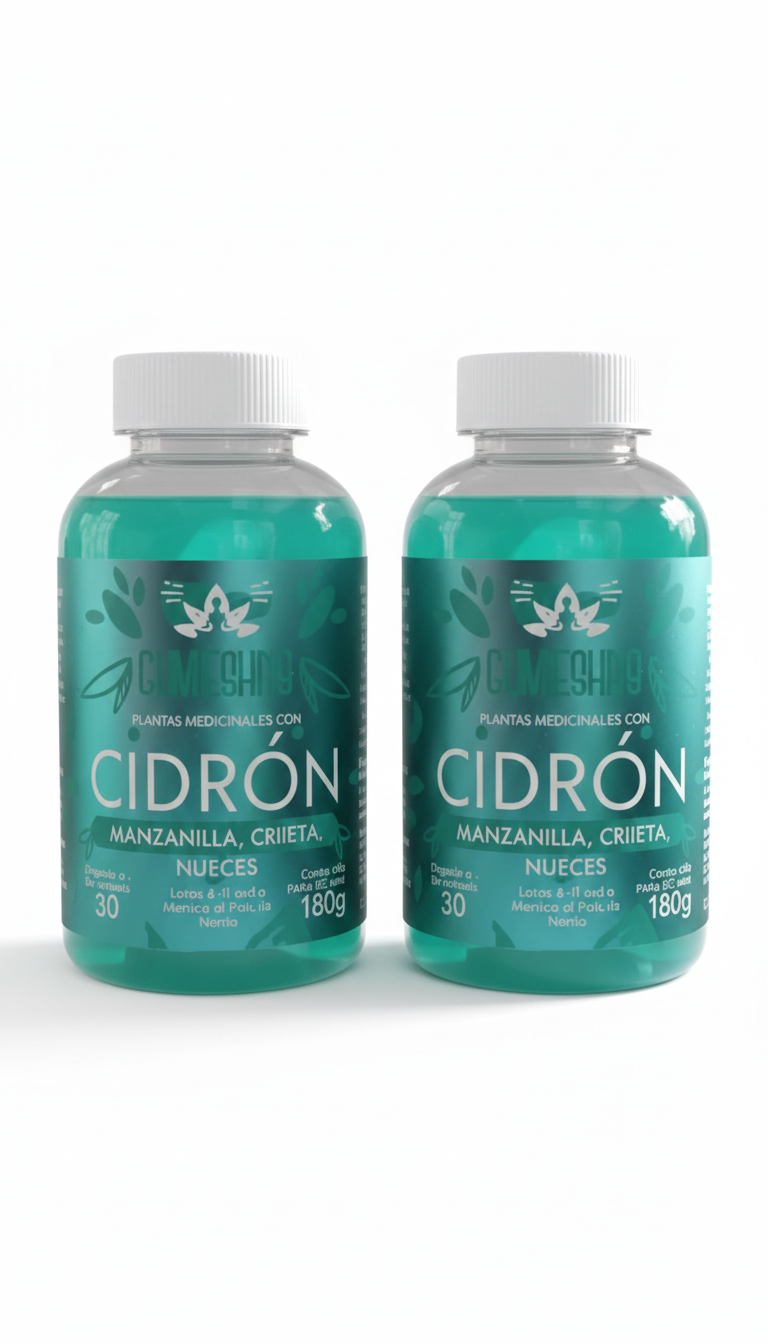 GOMAS DE CIDRÓN, MANZANILLA Y CEREZA X 60 UNIDADES