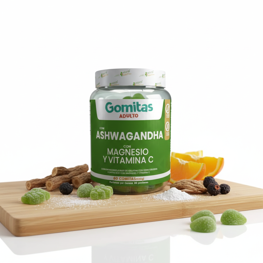 ASHAWANDHA + MAGNESIO Y VITAMINA C GOMAS X 60 UNIDADES