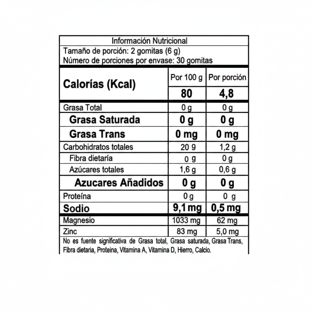 GOMAS CITRATO DE MAGNESIO X 60 UNIDADES
